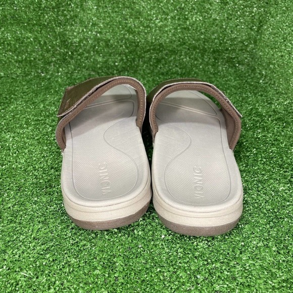 Mens Vionic Stanley Brown Leather Orthotic Slide Comfort Sandals US Size 7 - Picture 5 of 10
